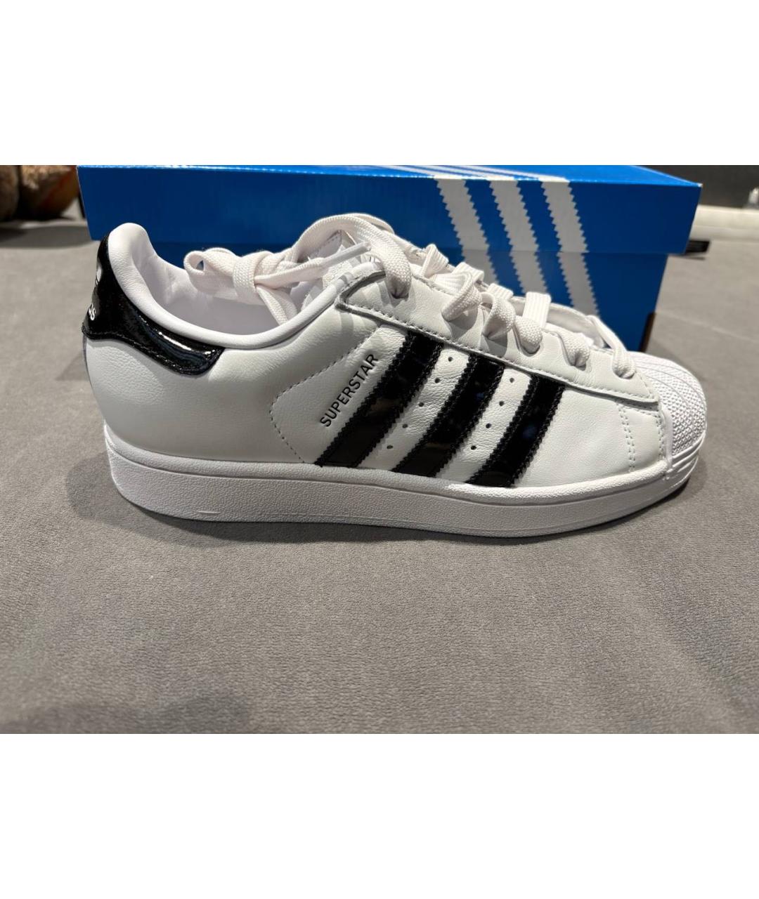 ADIDAS Белые кожаные кеды, фото 4