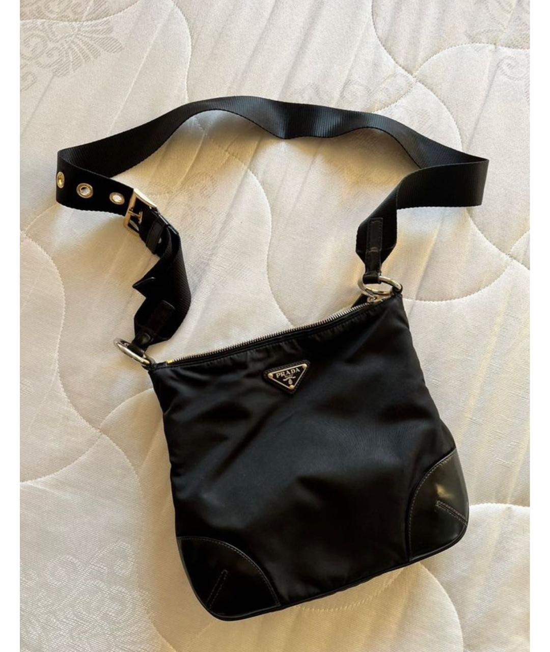 PRADA Черная деним сумка через плечо, фото 8