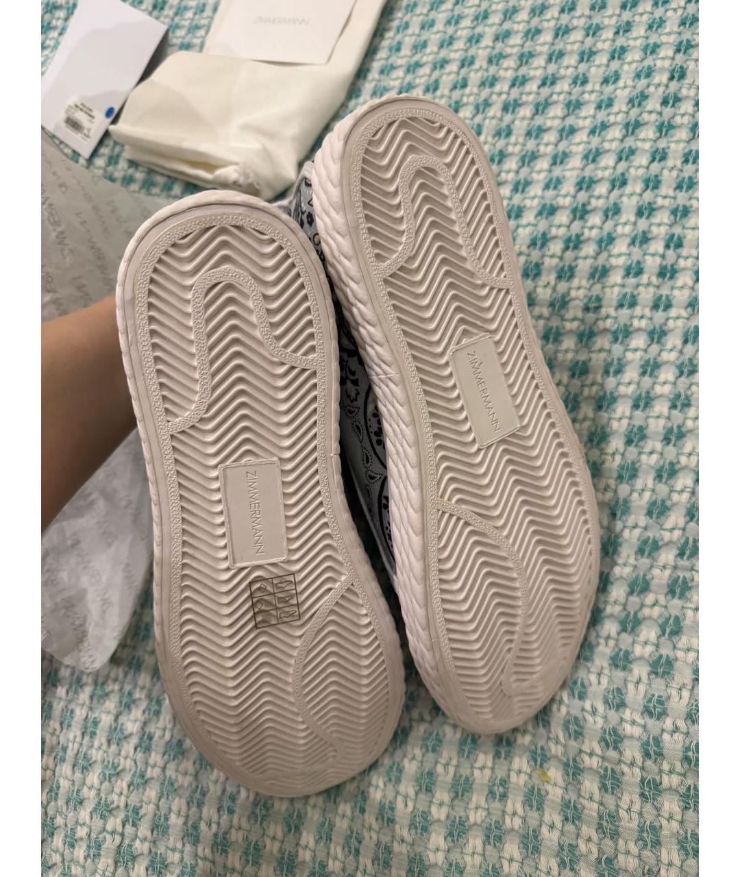 ZIMMERMANN Голубые текстильные кеды, фото 6