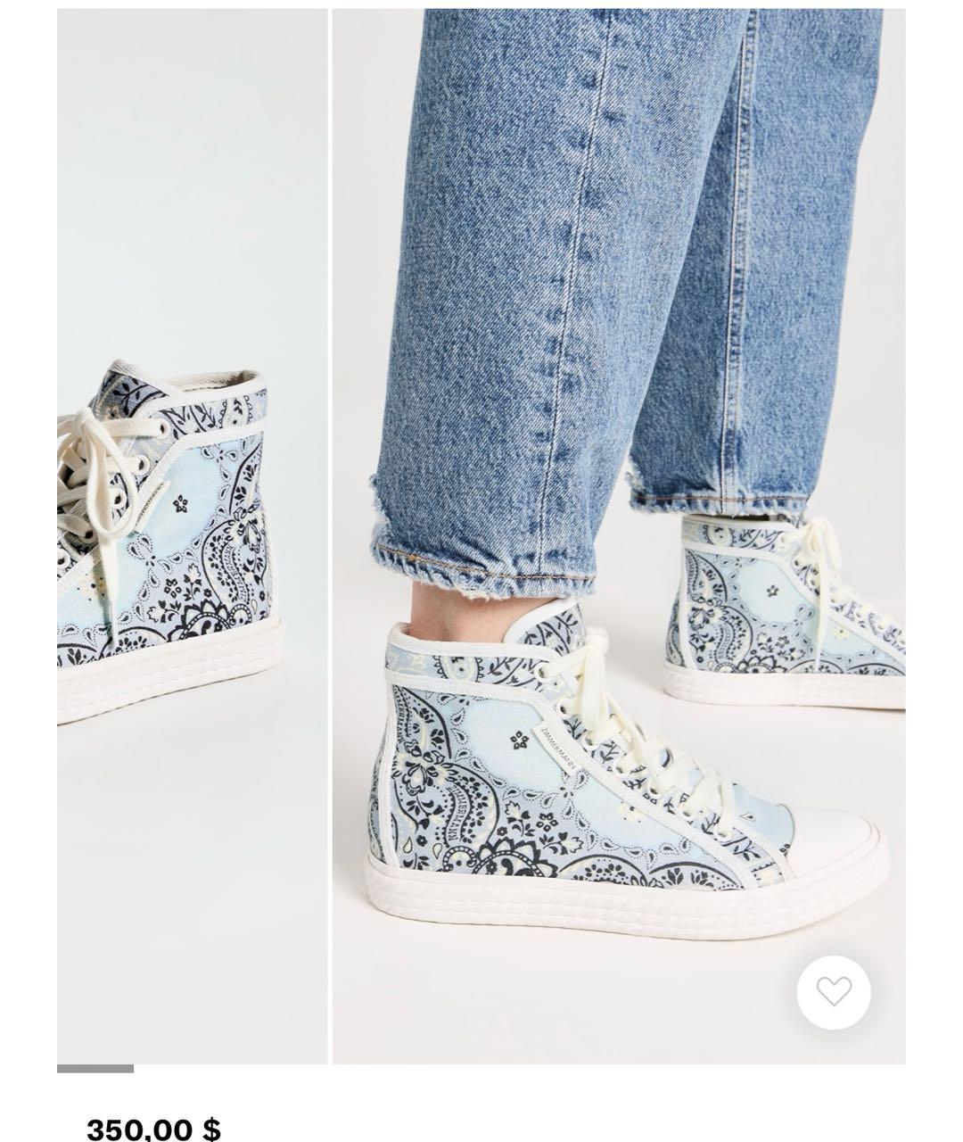 ZIMMERMANN Голубые текстильные кеды, фото 8