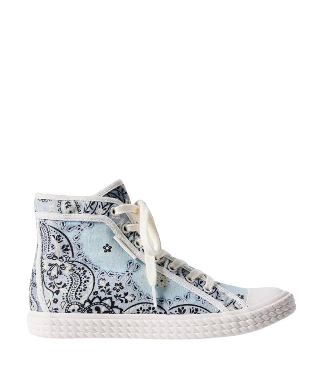 ZIMMERMANN Голубые текстильные кеды, фото 1