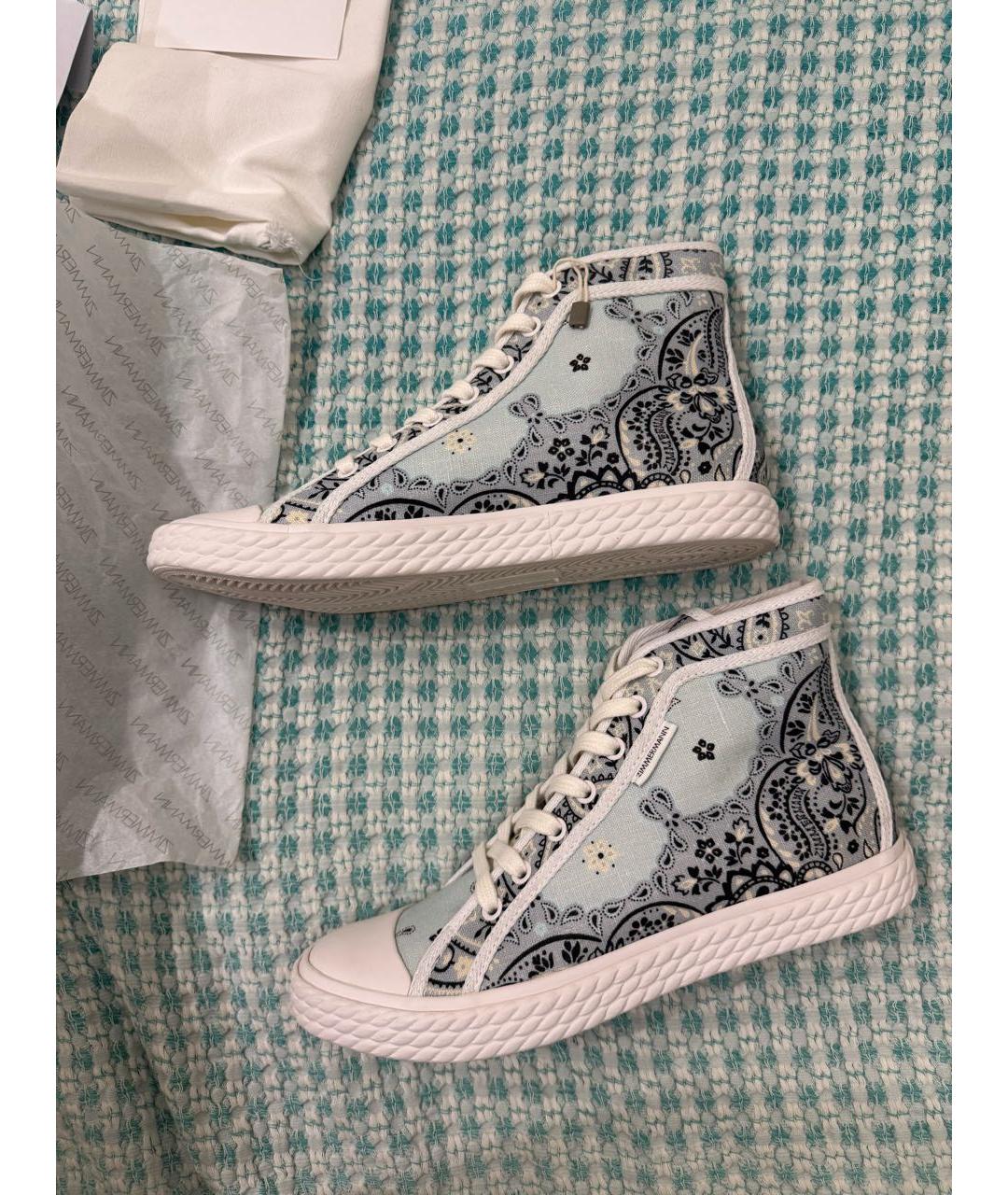 ZIMMERMANN Голубые текстильные кеды, фото 4