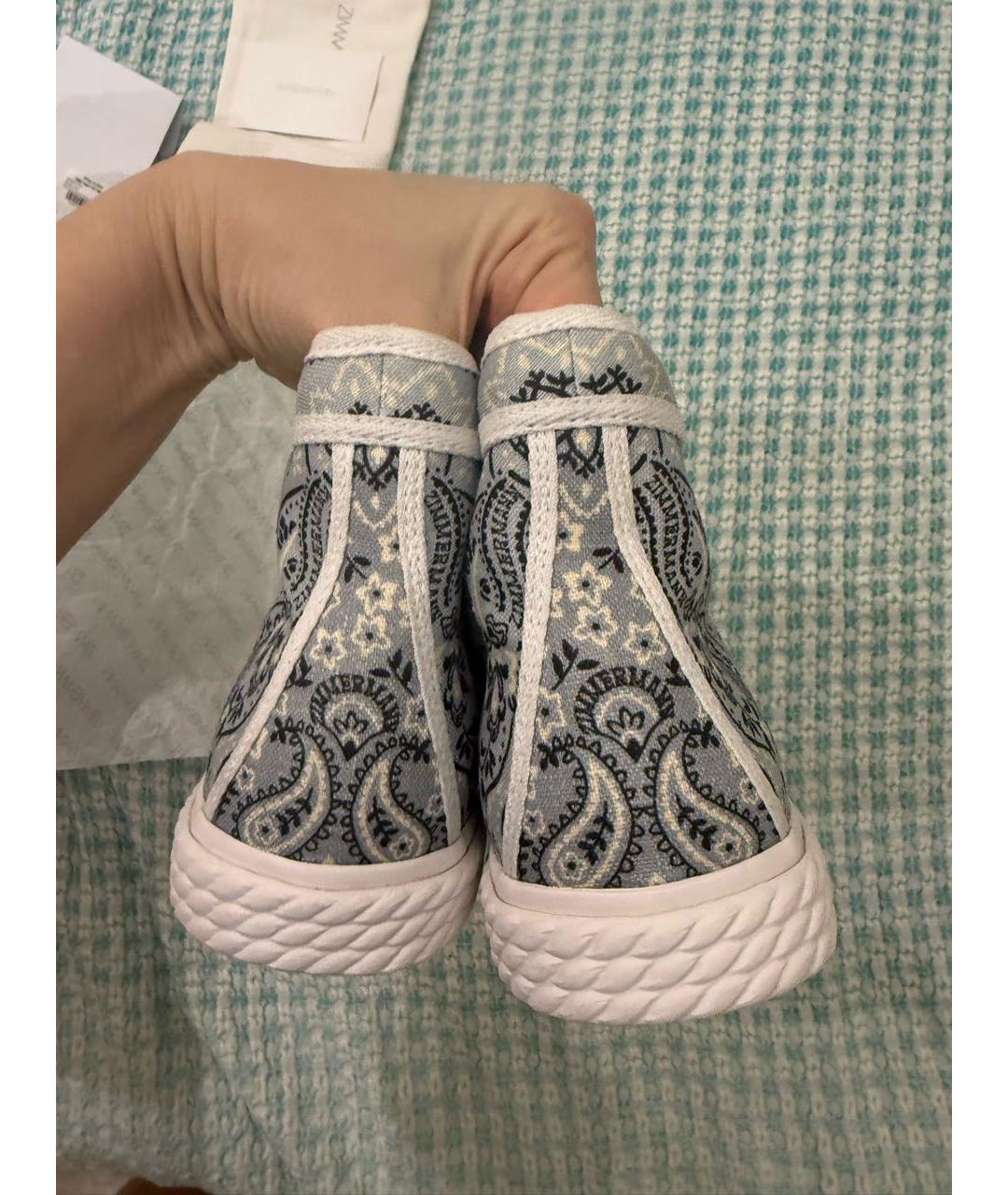 ZIMMERMANN Голубые текстильные кеды, фото 5