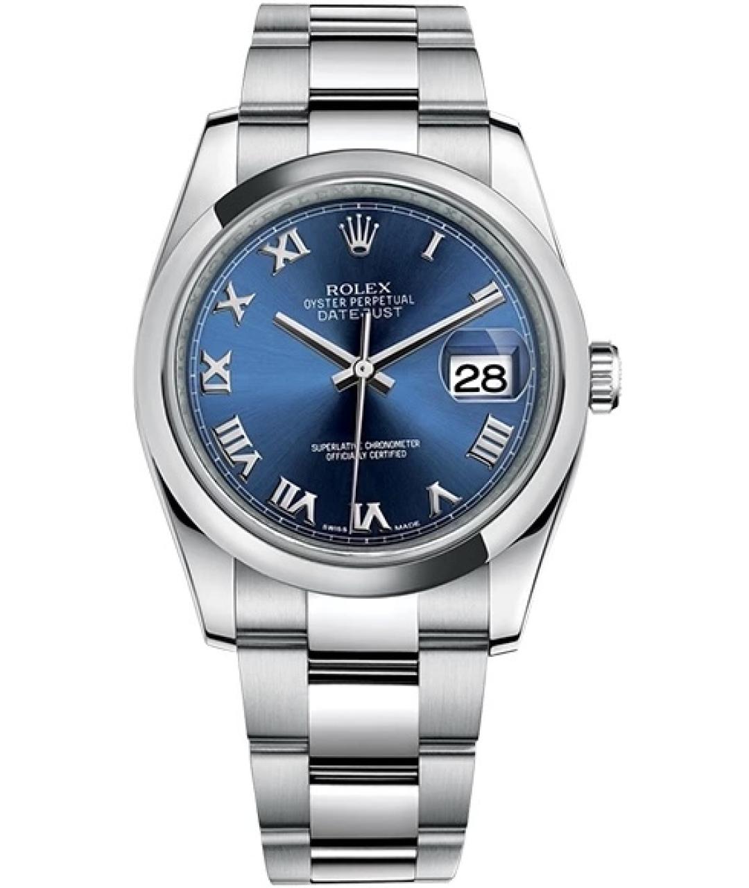 ROLEX Синие металлические часы, фото 1