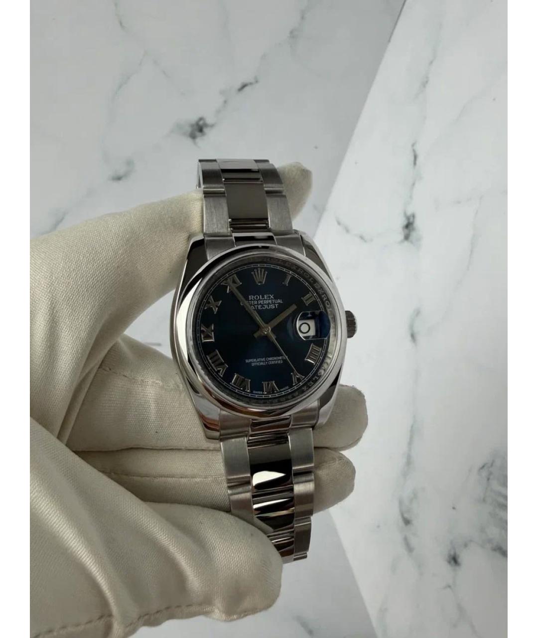 ROLEX Синие металлические часы, фото 2