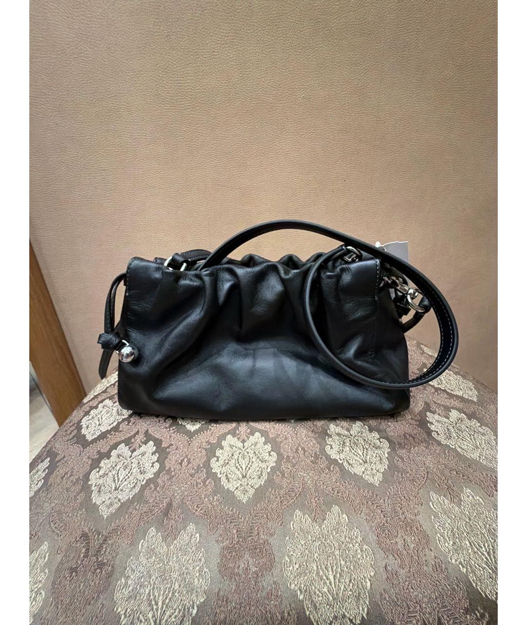 COACH Черная кожаная сумка через плечо, фото 3