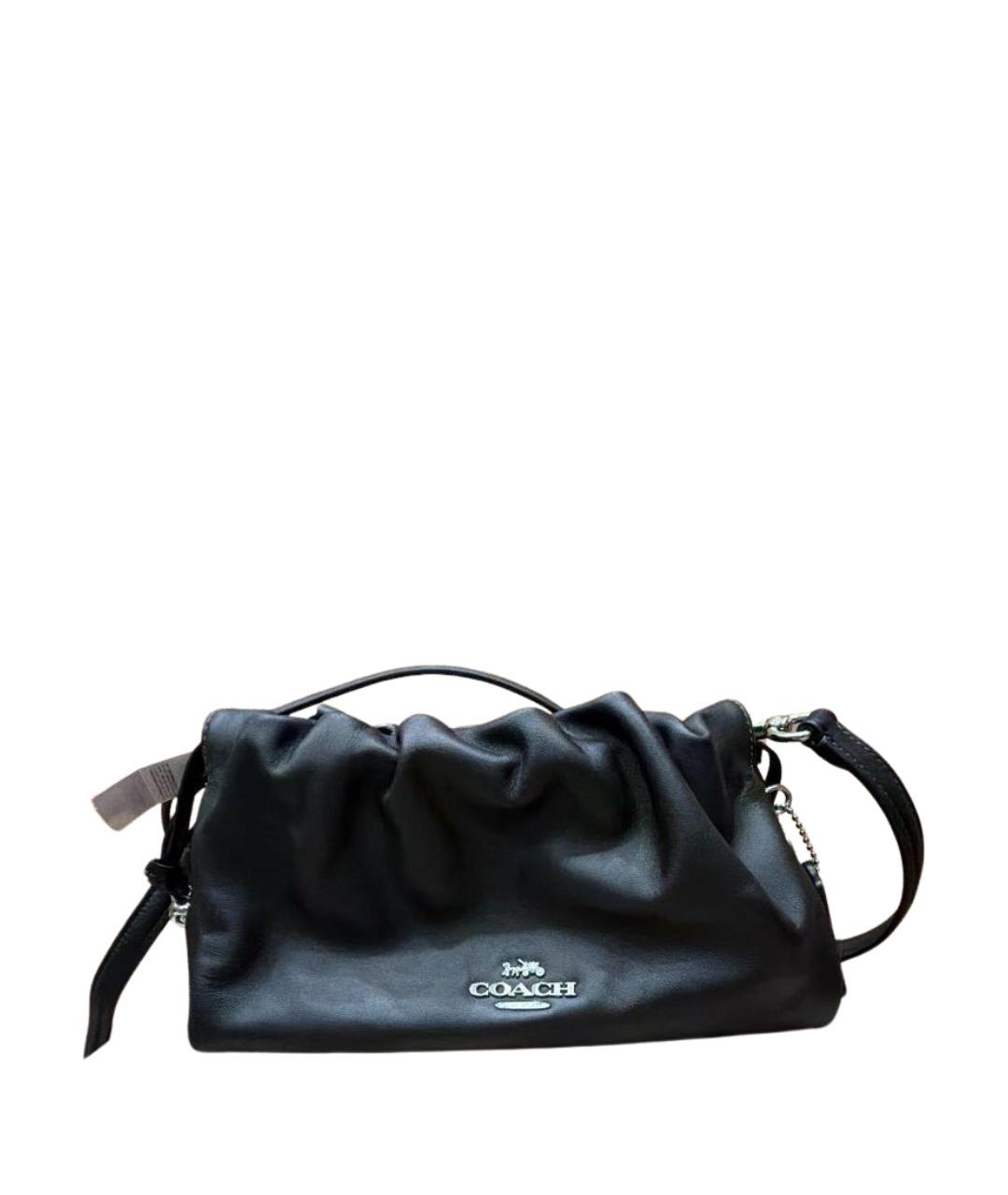 COACH Черная кожаная сумка через плечо, фото 1