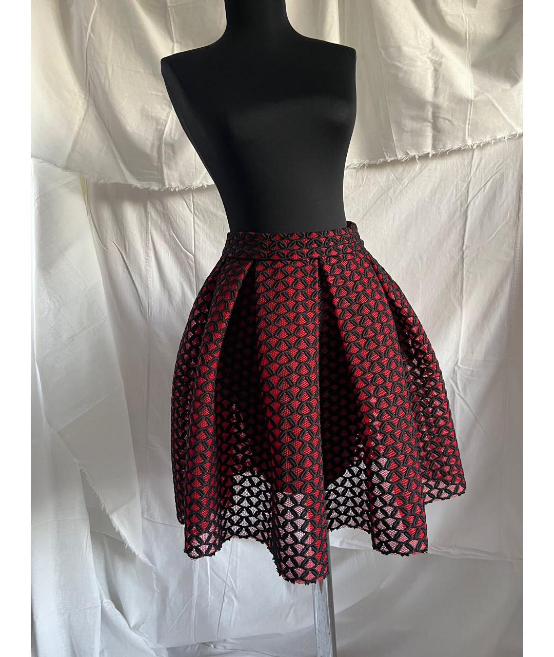 MAJE Бордовая ацетатная юбка миди, фото 7