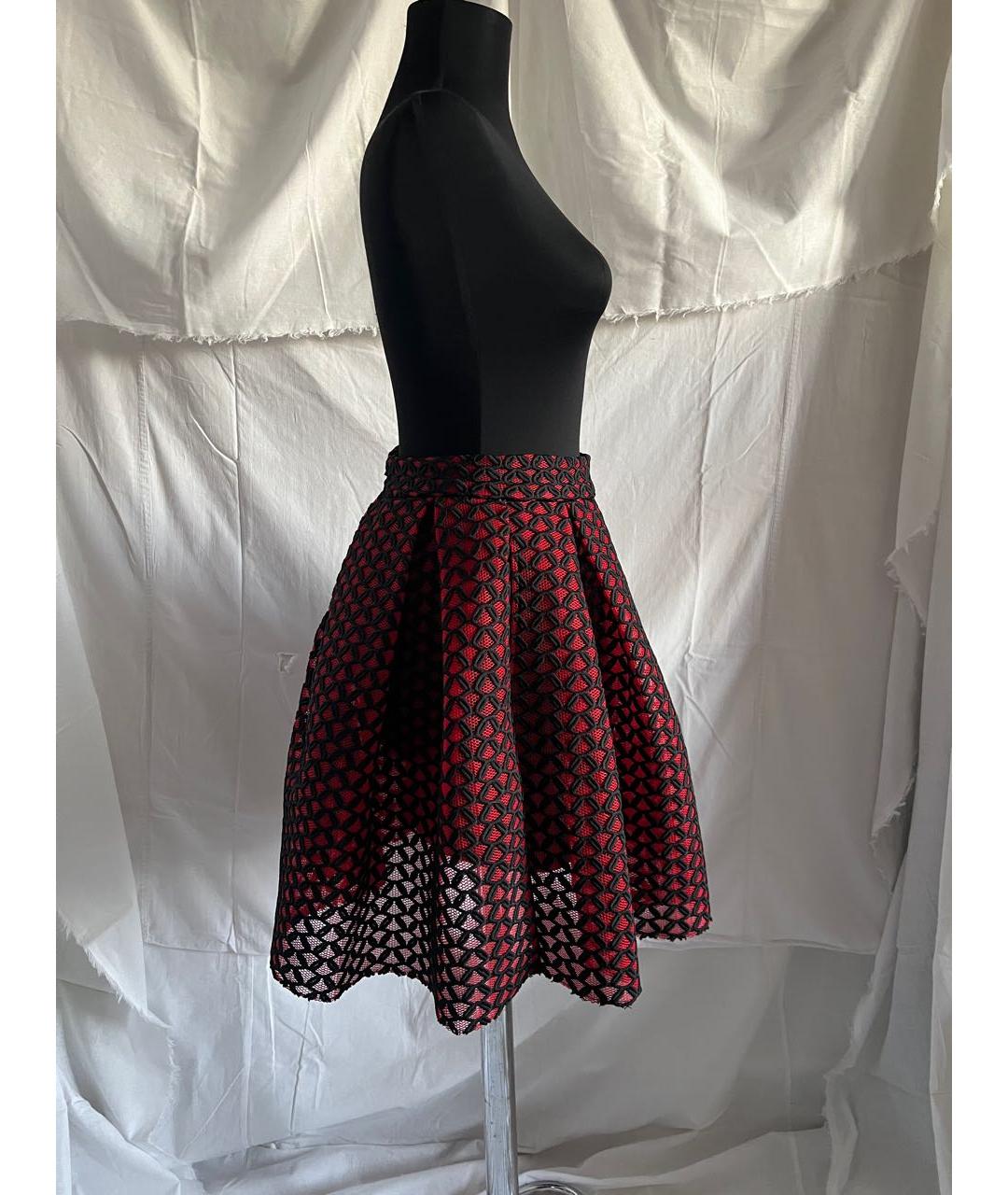 MAJE Бордовая ацетатная юбка миди, фото 5