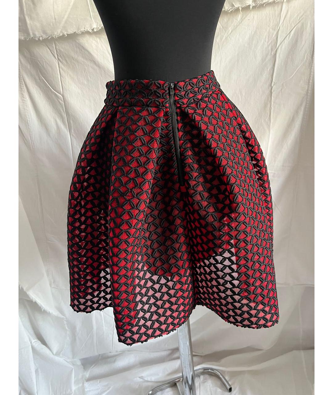 MAJE Бордовая ацетатная юбка миди, фото 2