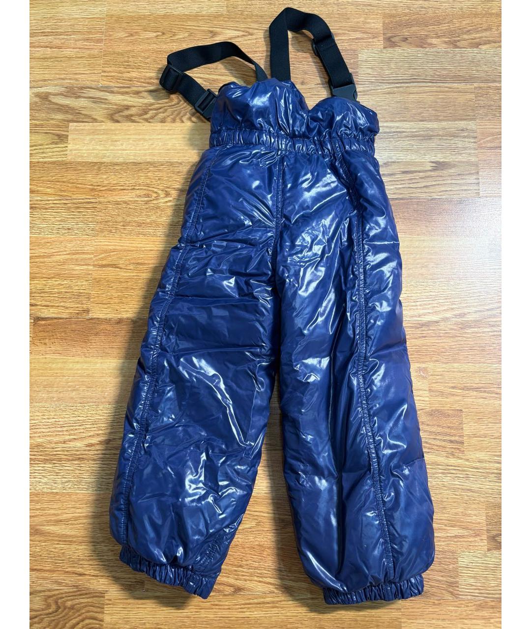 MONCLER KIDS Синие полиэстеровые брюки и шорты, фото 2