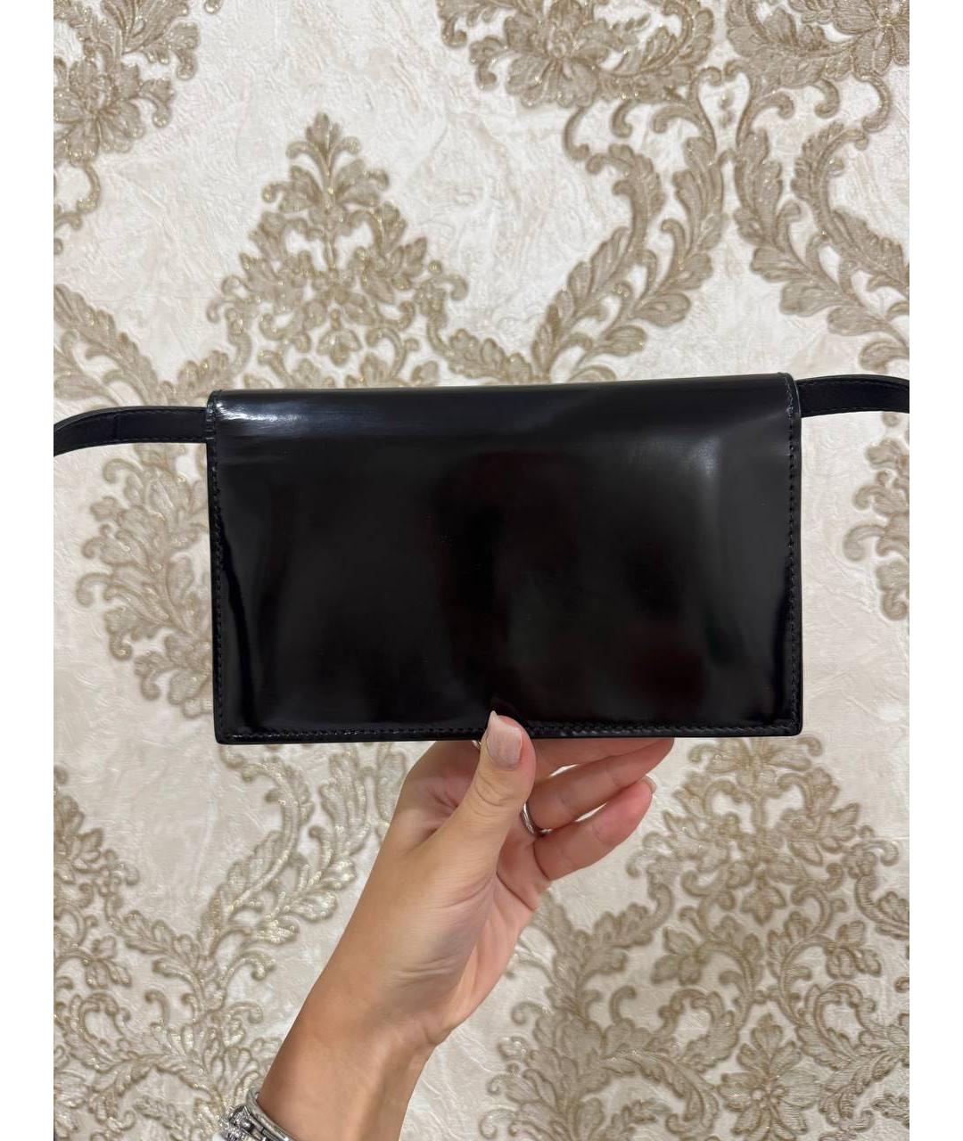 GUCCI Черная сумка через плечо из лакированной кожи, фото 4