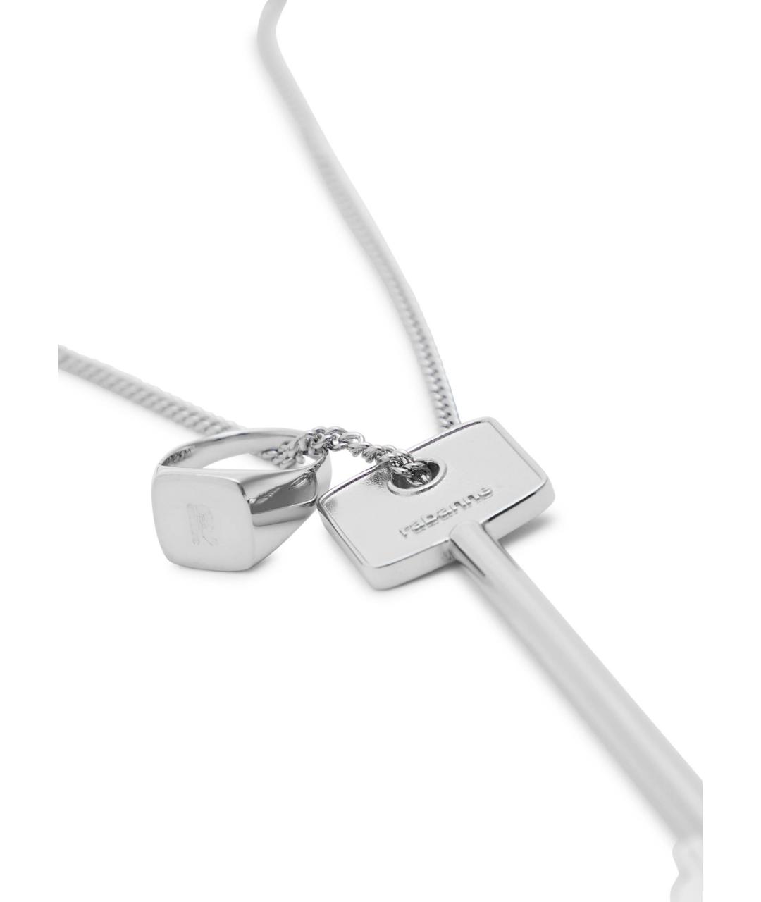 PACO RABANNE Серебряное металлическое колье, фото 4