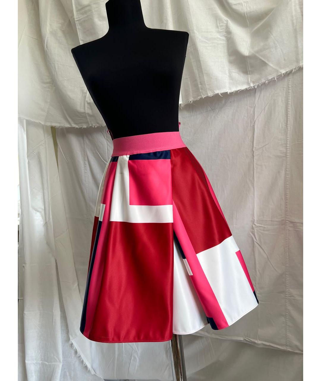 PINKO Мульти атласная юбка миди, фото 8