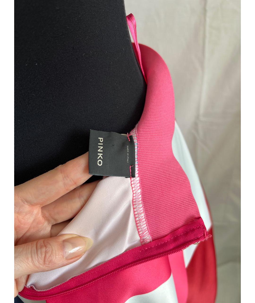 PINKO Мульти атласная юбка миди, фото 3