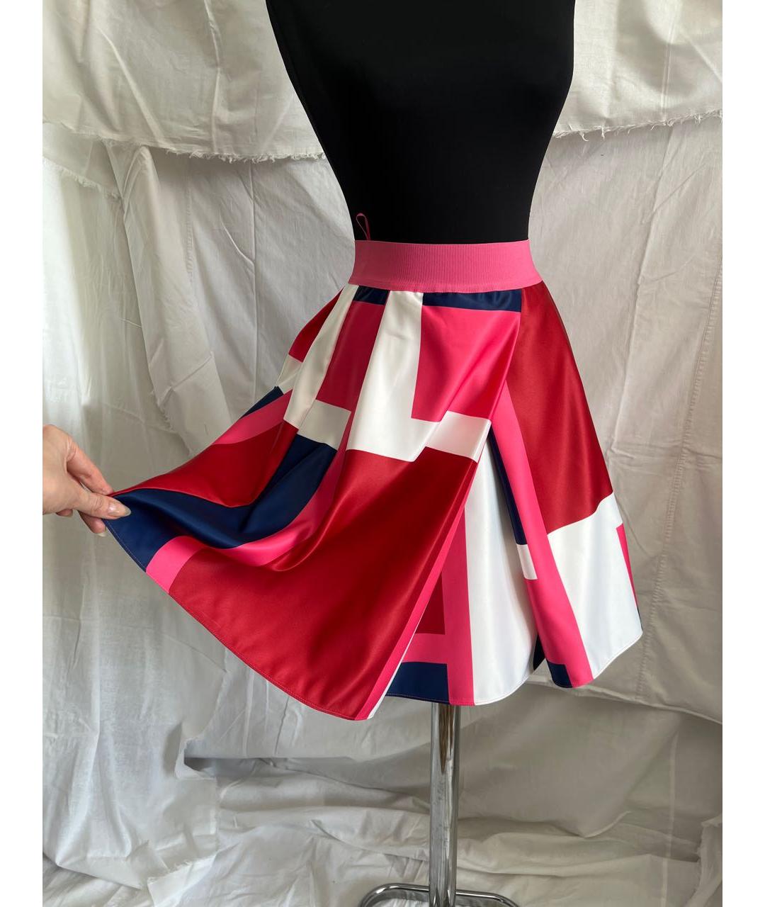 PINKO Мульти атласная юбка миди, фото 4