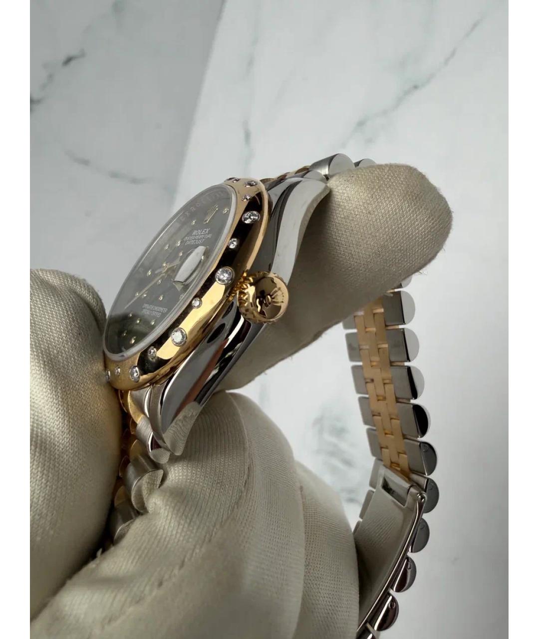 ROLEX Зеленые часы из желтого золота, фото 3