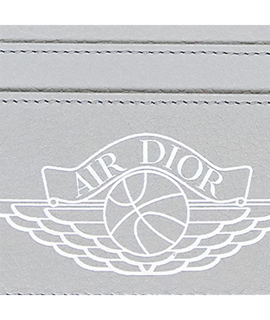 CHRISTIAN DIOR Серый кожаный кардхолдер, фото 4