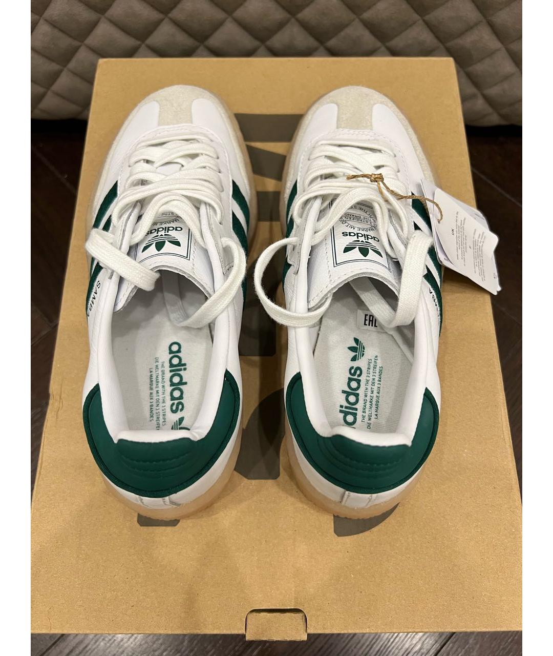 ADIDAS Белые кожаные кроссовки, фото 2