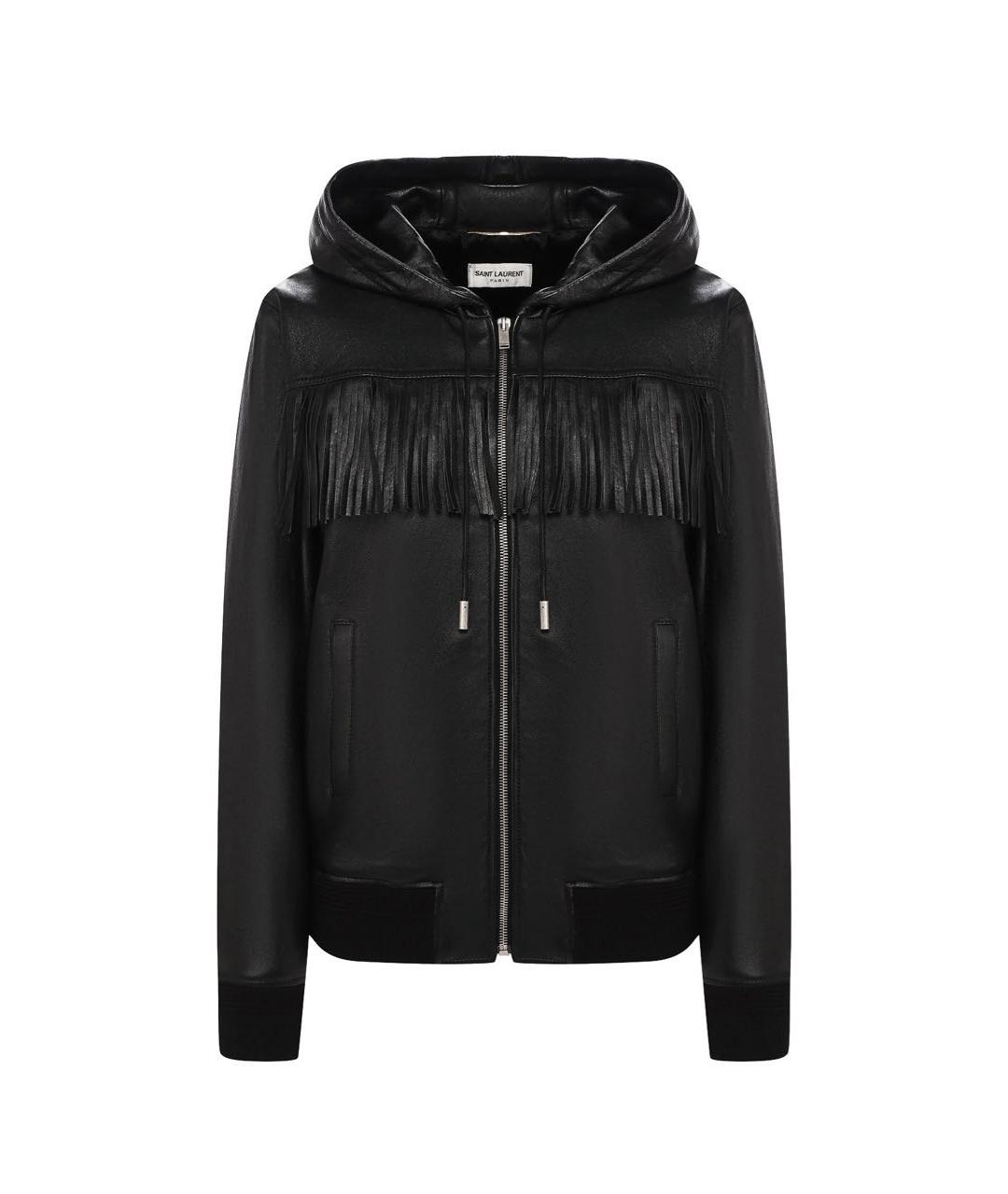 SAINT LAURENT Черная кожаная куртка, фото 1