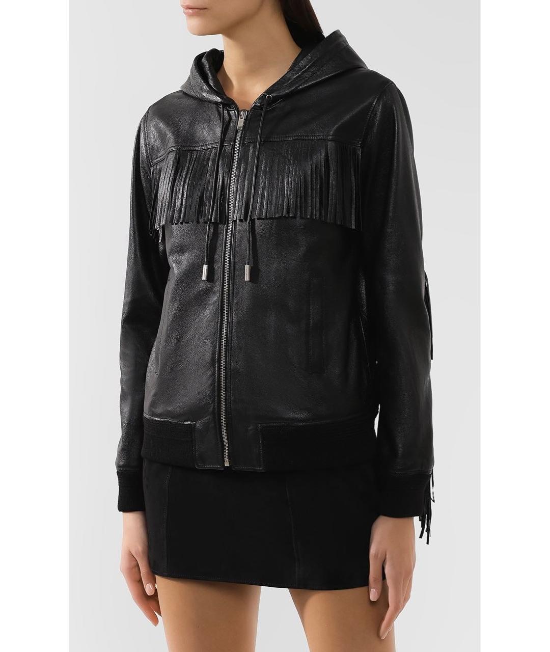 SAINT LAURENT Черная кожаная куртка, фото 5