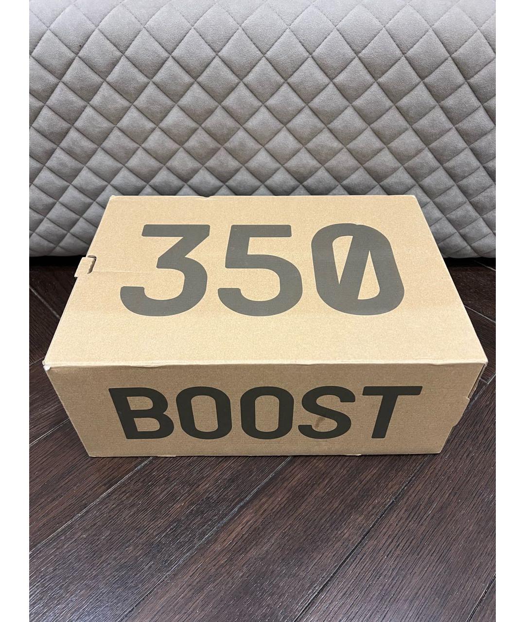 ADIDAS YEEZY Серые текстильные низкие кроссовки / кеды, фото 7