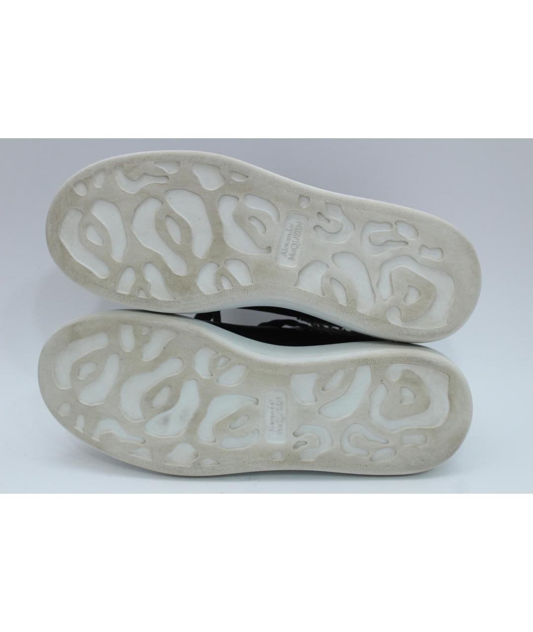 ALEXANDER MCQUEEN Черные кожаные низкие кроссовки / кеды, фото 7