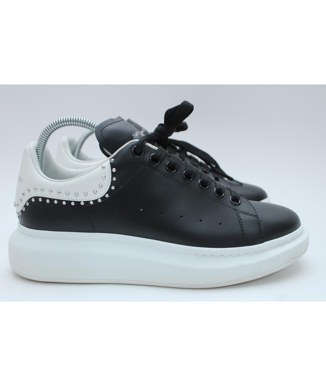 ALEXANDER MCQUEEN Черные кожаные низкие кроссовки / кеды, фото 9