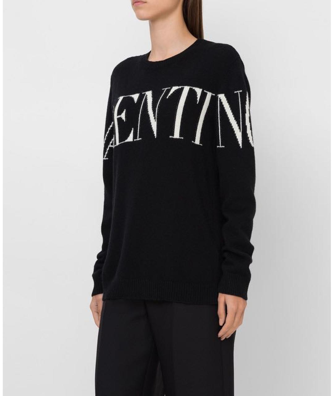 VALENTINO Черный кашемировый джемпер / свитер, фото 3
