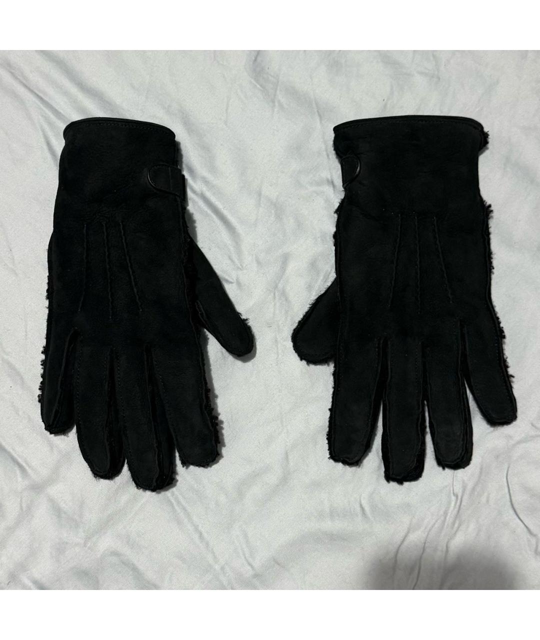 BRIONI Черные кожаные перчатки, фото 2