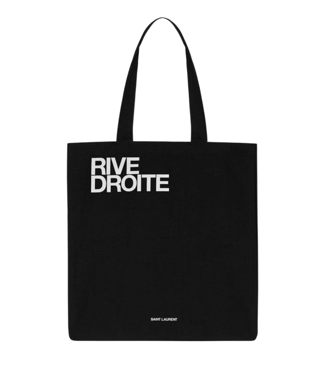 SAINT LAURENT Черная хлопковая сумка через плечо, фото 1