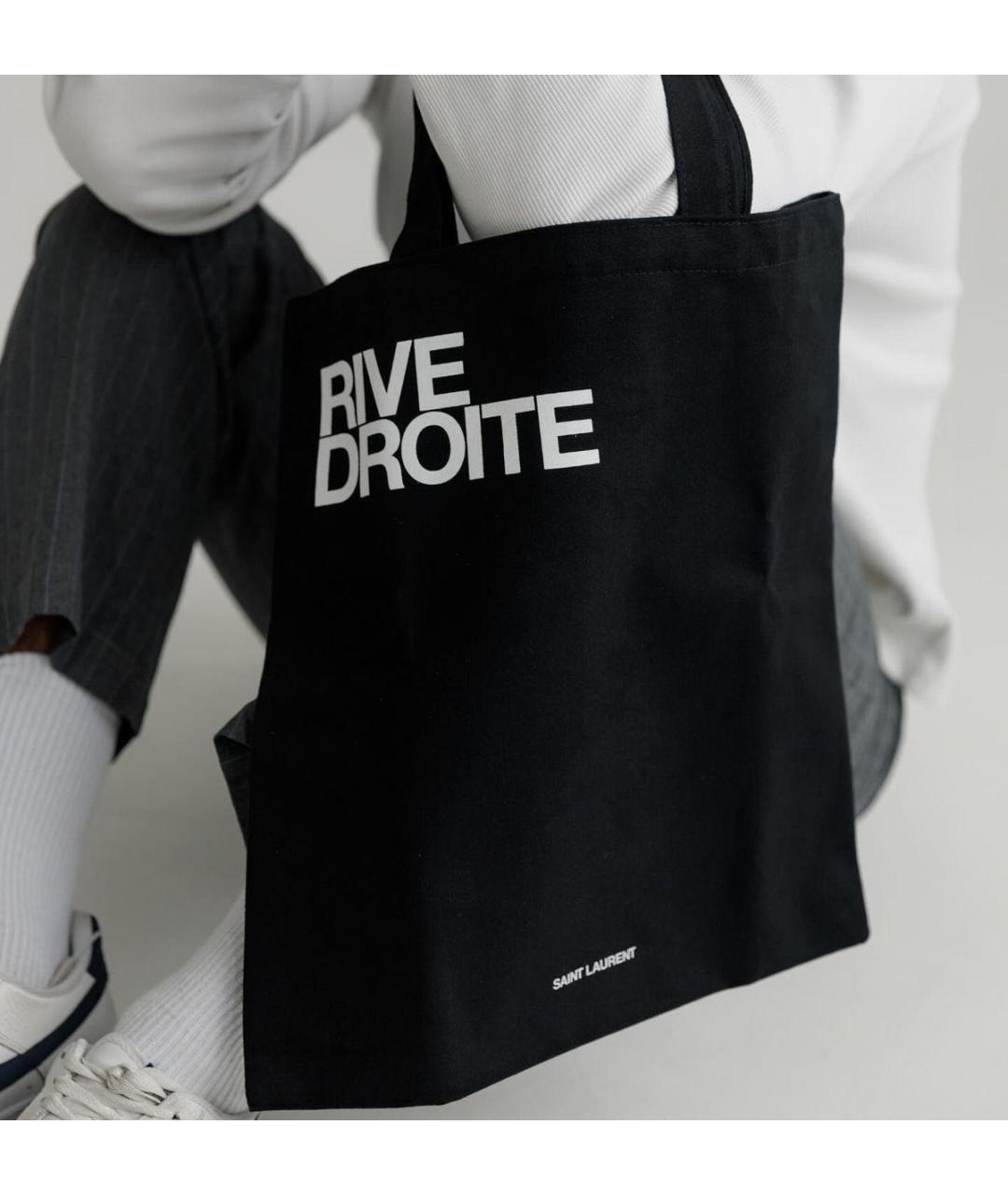 SAINT LAURENT Черная хлопковая сумка через плечо, фото 3
