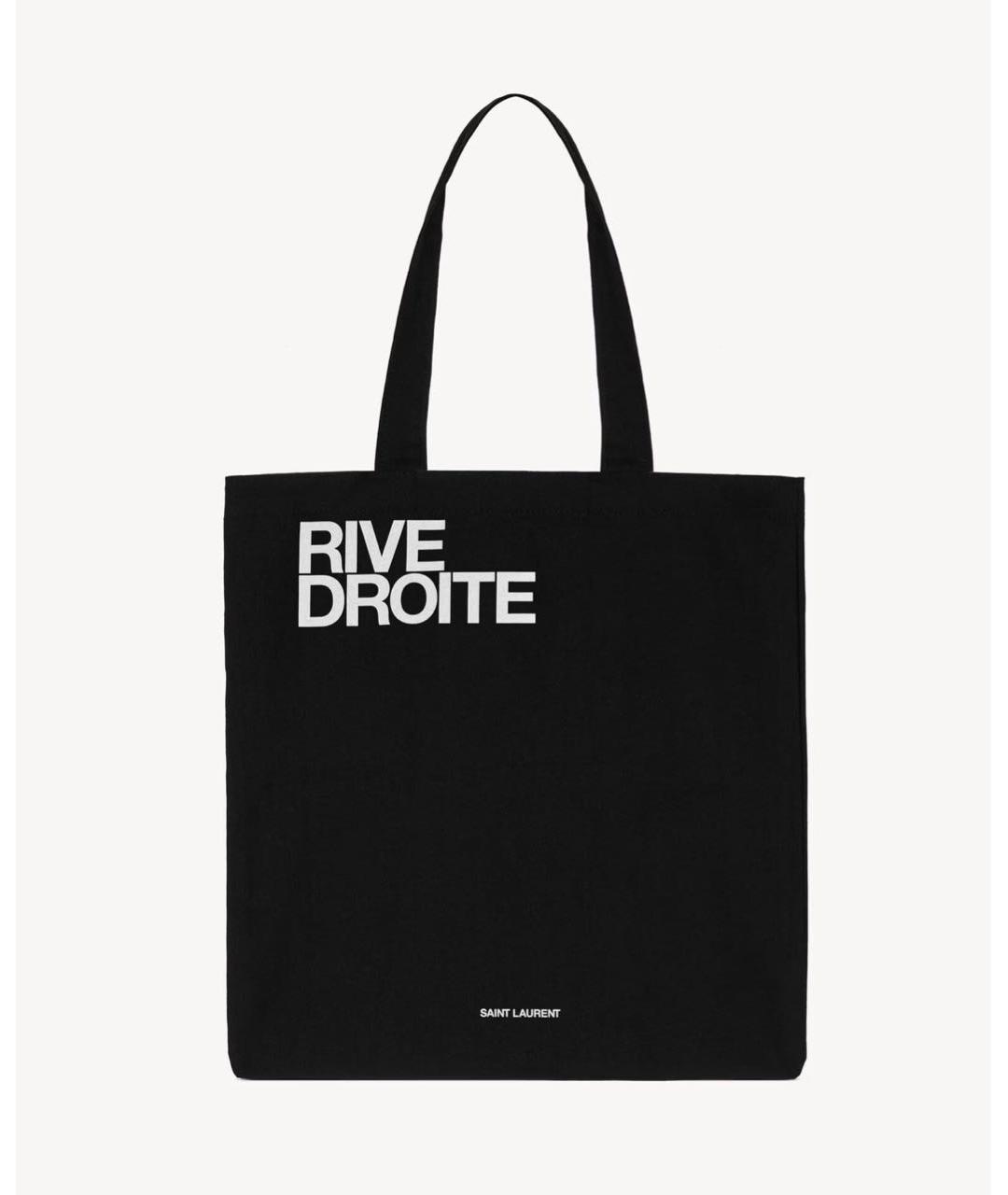SAINT LAURENT Черная хлопковая сумка через плечо, фото 7