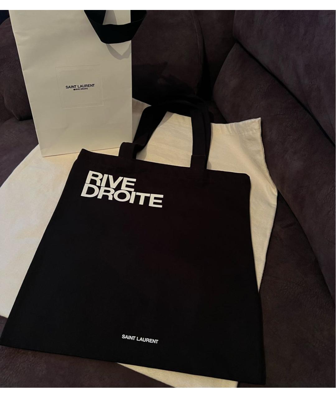 SAINT LAURENT Черная хлопковая сумка через плечо, фото 6