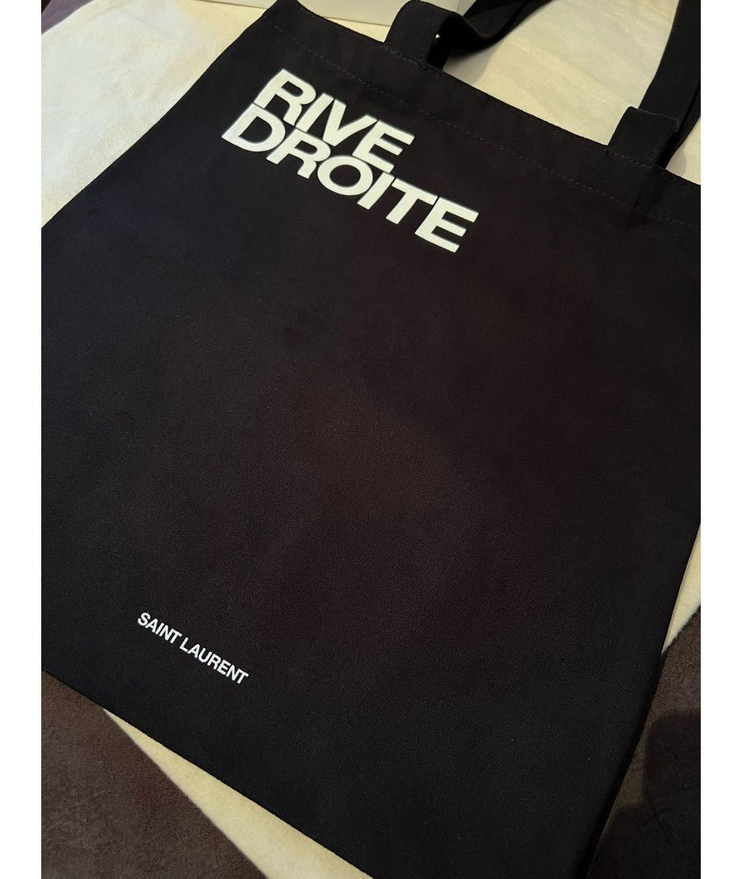 SAINT LAURENT Черная хлопковая сумка через плечо, фото 5