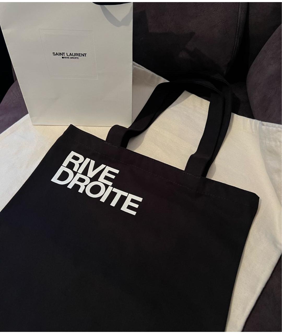 SAINT LAURENT Черная хлопковая сумка через плечо, фото 4