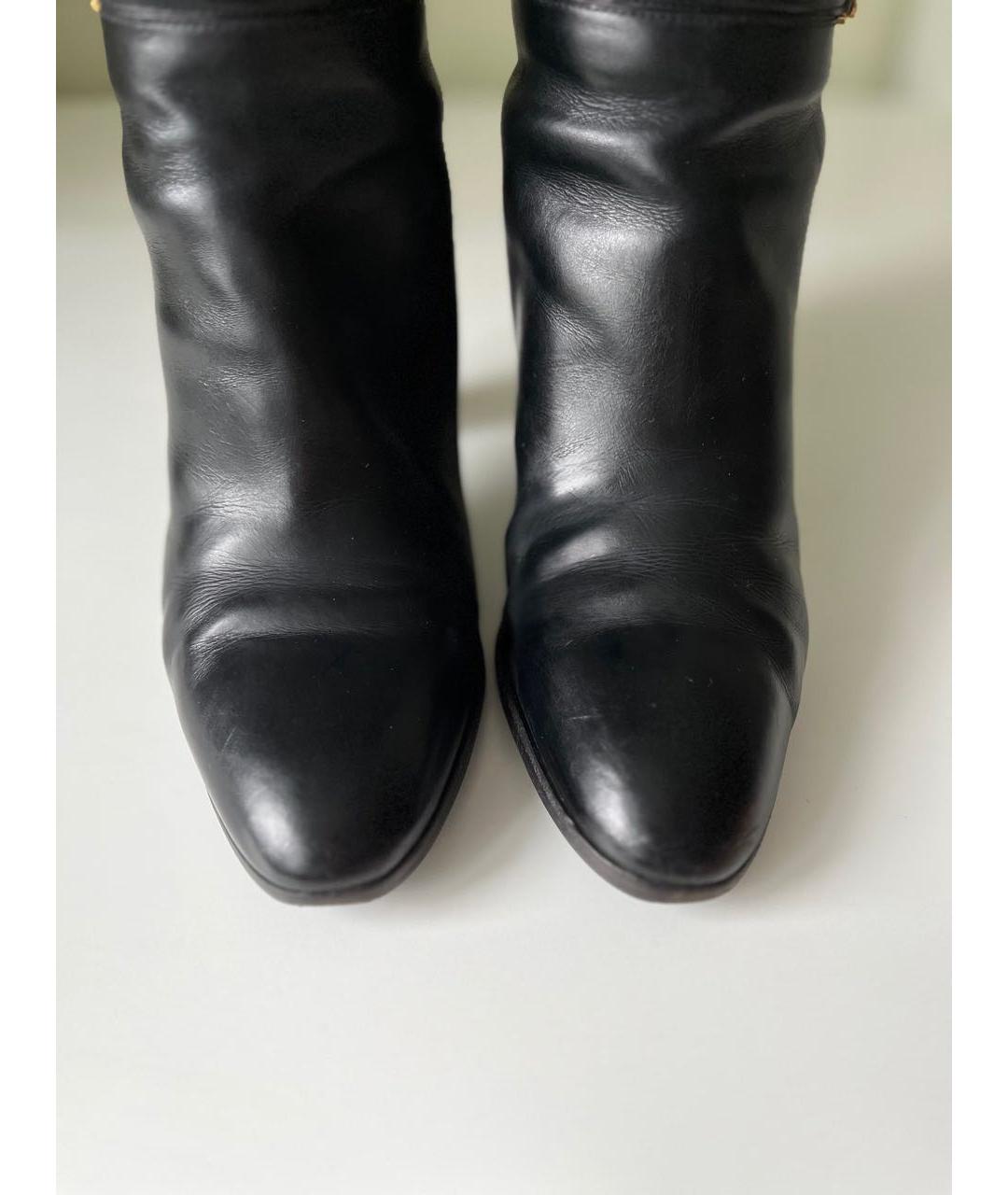 CELINE Черные кожаные сапоги, фото 3