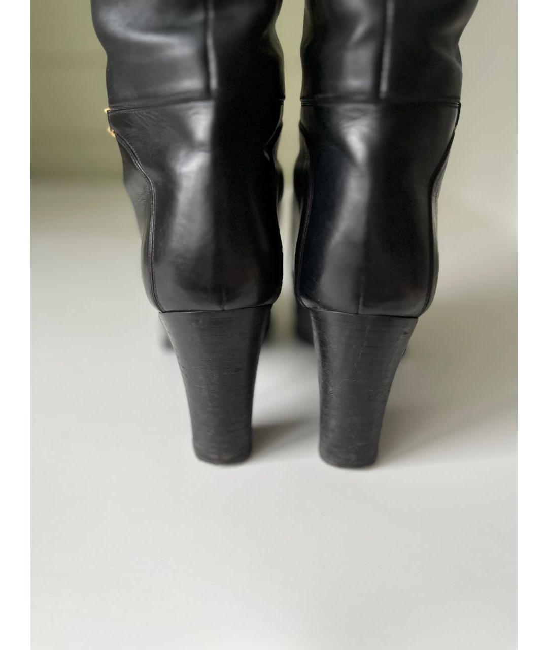 CELINE Черные кожаные сапоги, фото 2