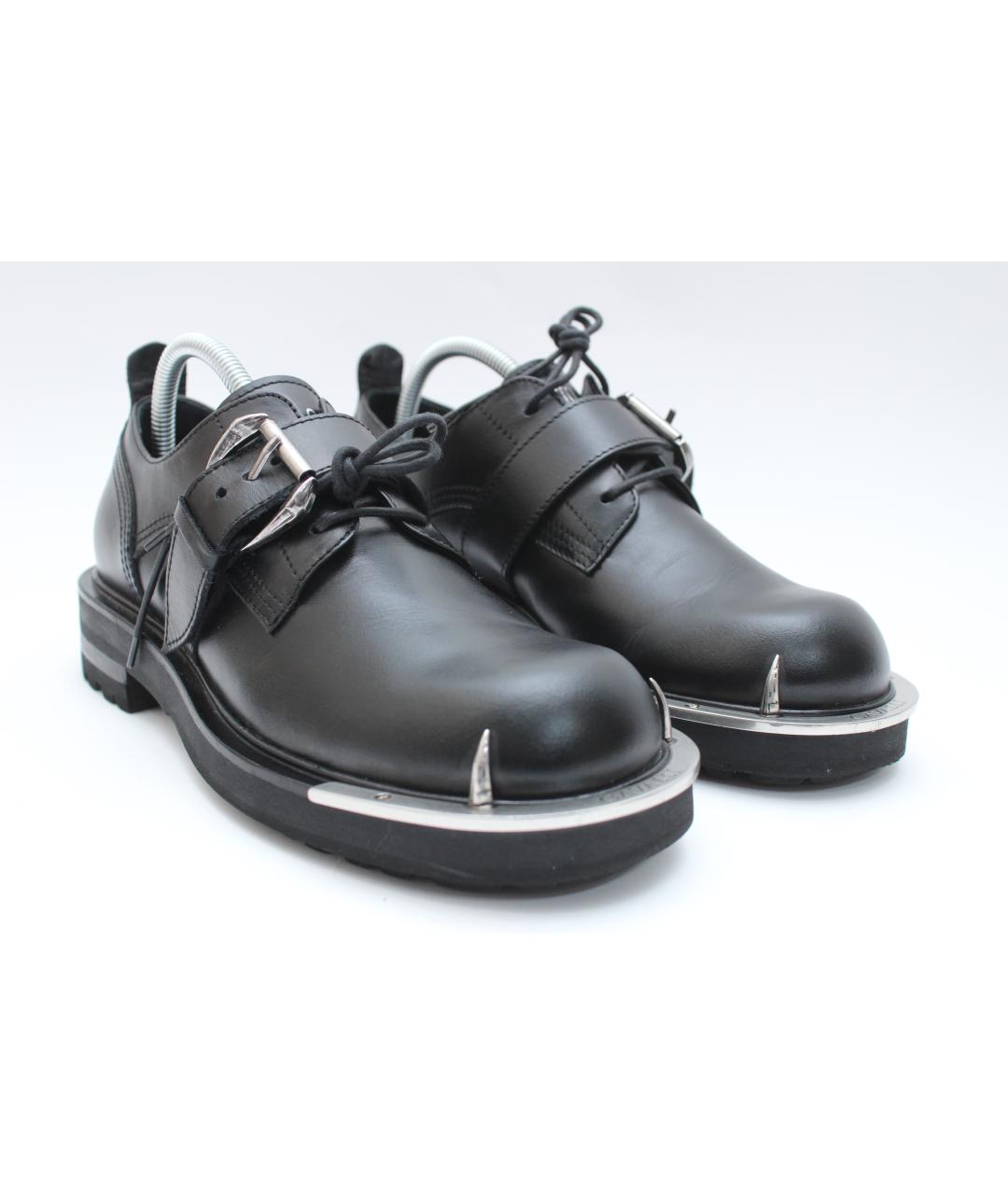 ROBERTO CAVALLI Черные кожаные туфли, фото 4