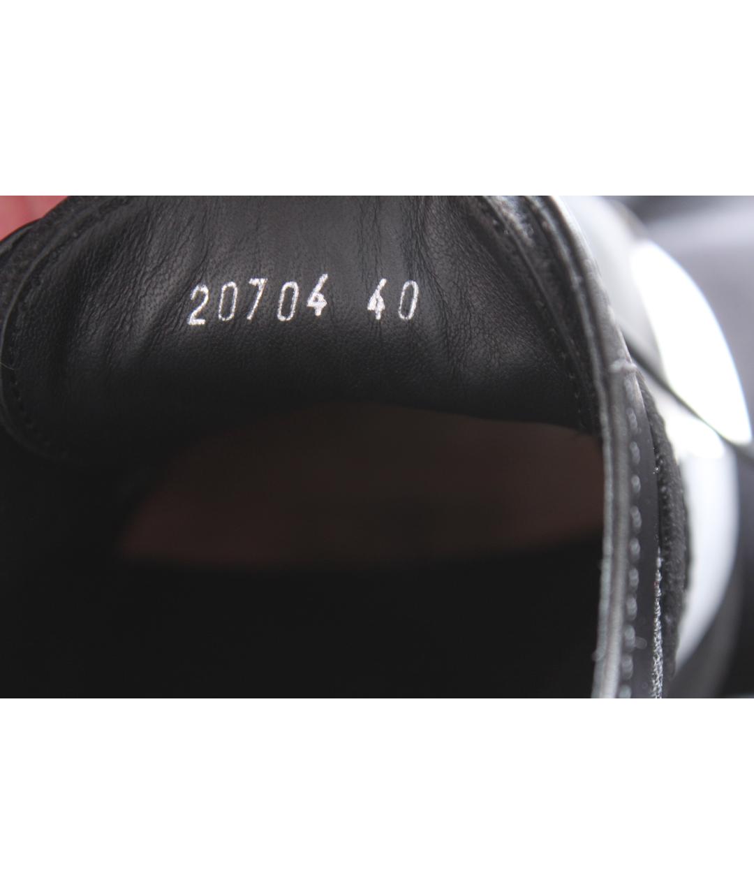 ROBERTO CAVALLI Черные кожаные туфли, фото 9