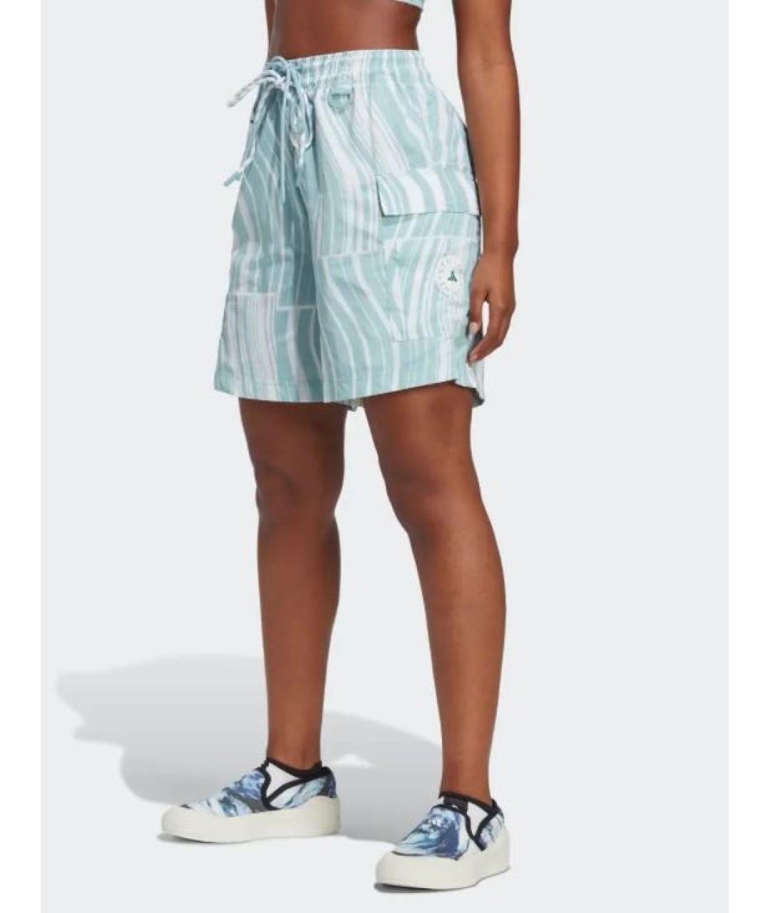 ADIDAS BY STELLA MCCARTNEY Голубые хлопковые шорты, фото 2