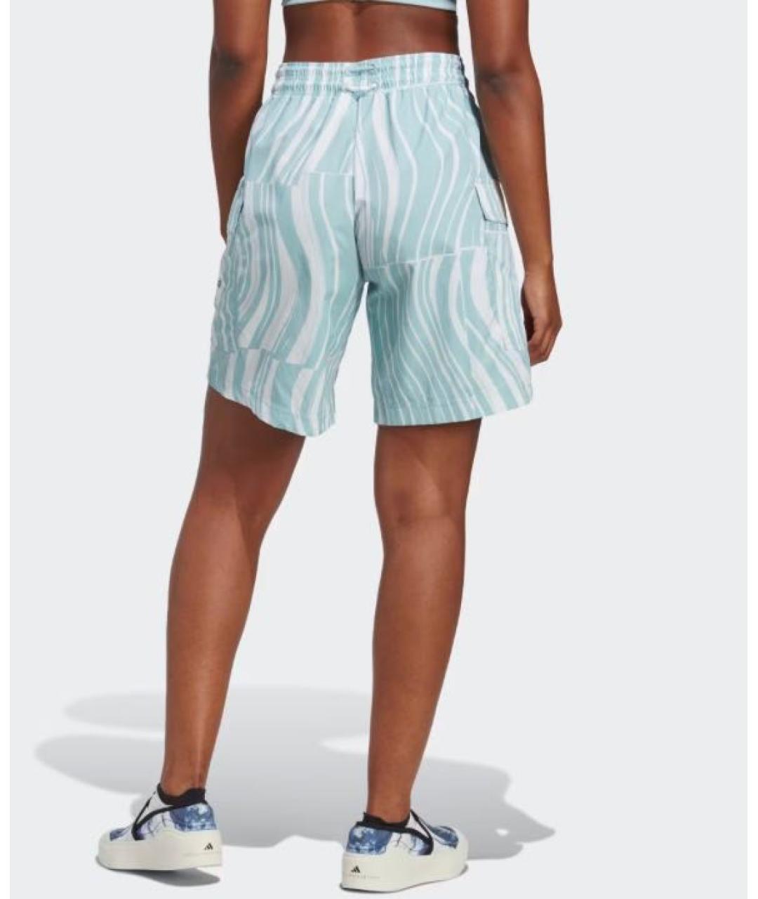 ADIDAS BY STELLA MCCARTNEY Голубые хлопковые шорты, фото 3