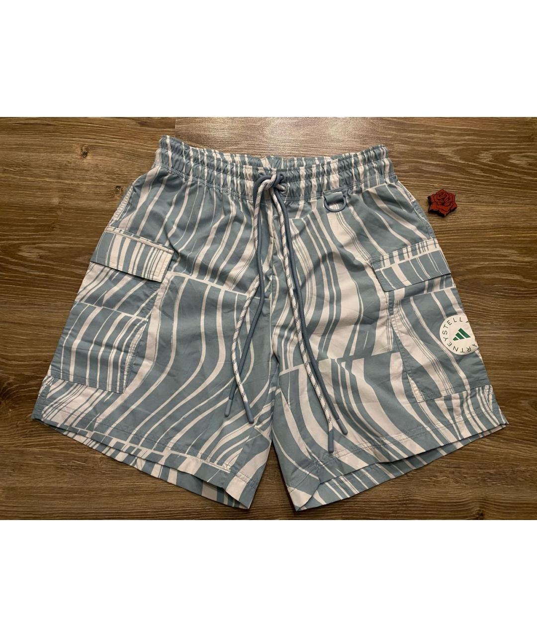 ADIDAS BY STELLA MCCARTNEY Голубые хлопковые шорты, фото 4