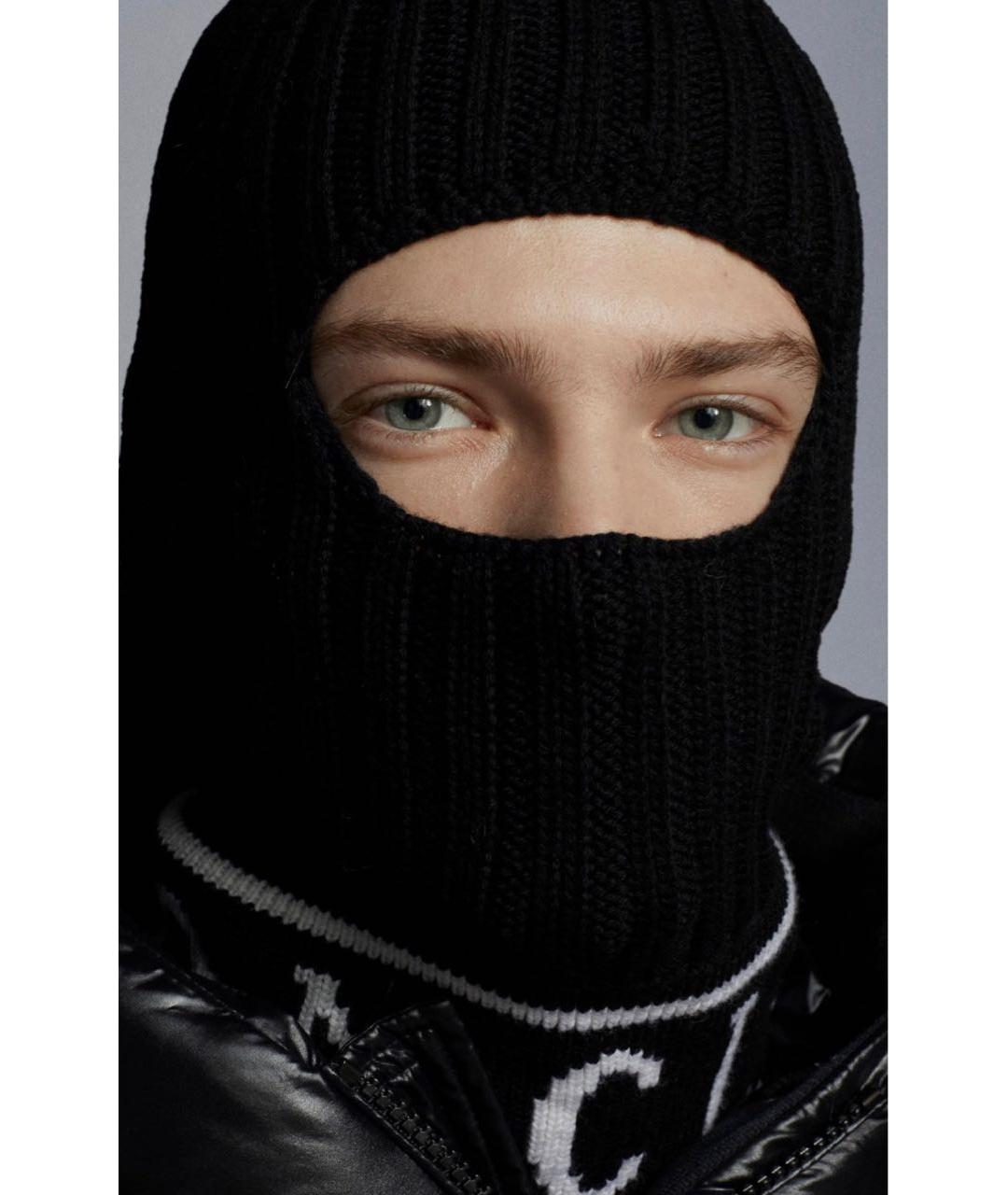 MONCLER Черный шерстяной капюшон, фото 2