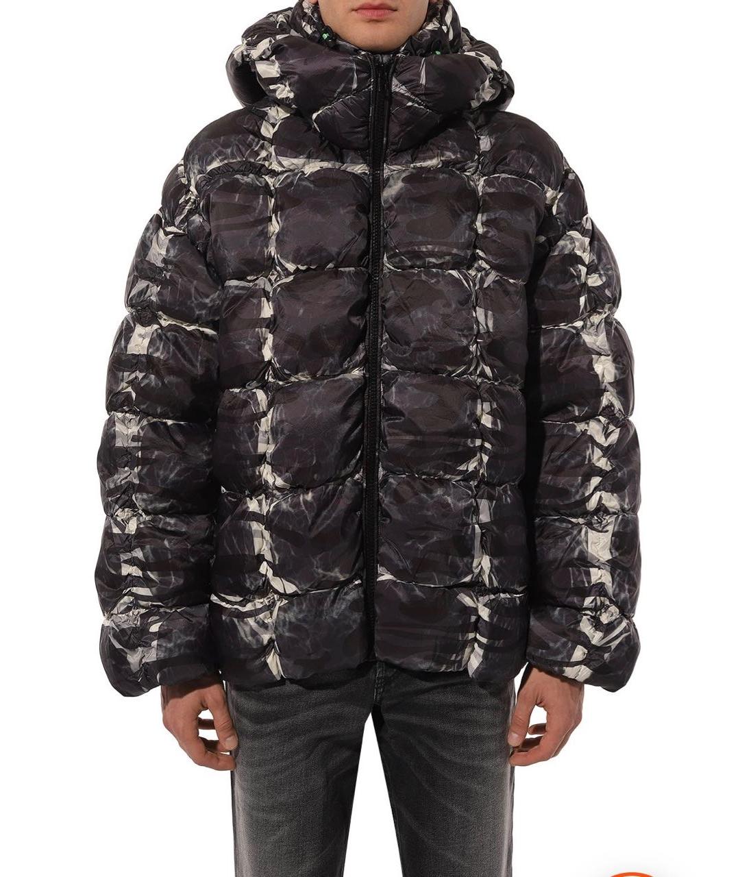 DIESEL Коричневый полиэстеровый пуховик, фото 2