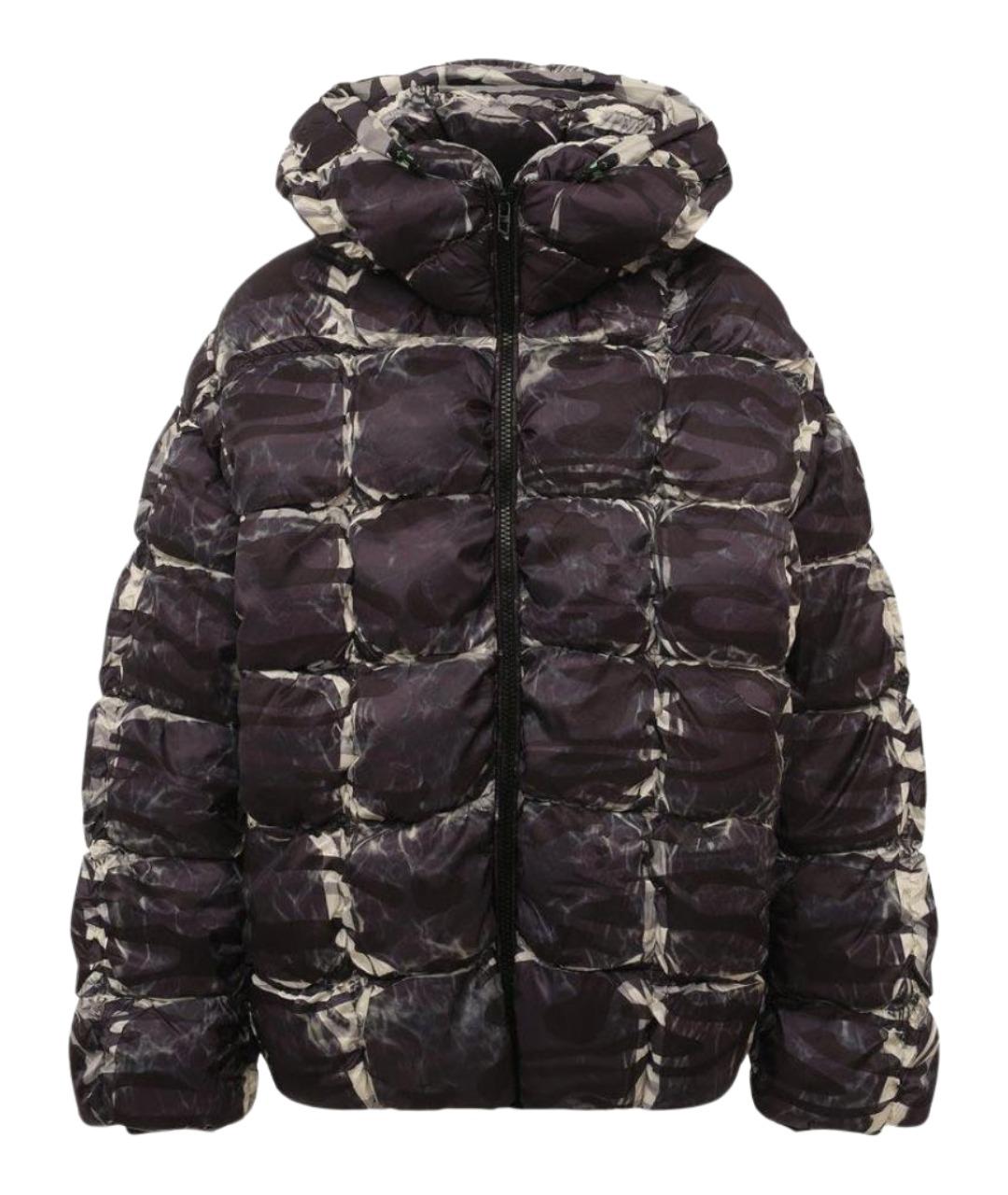 DIESEL Коричневый полиэстеровый пуховик, фото 1