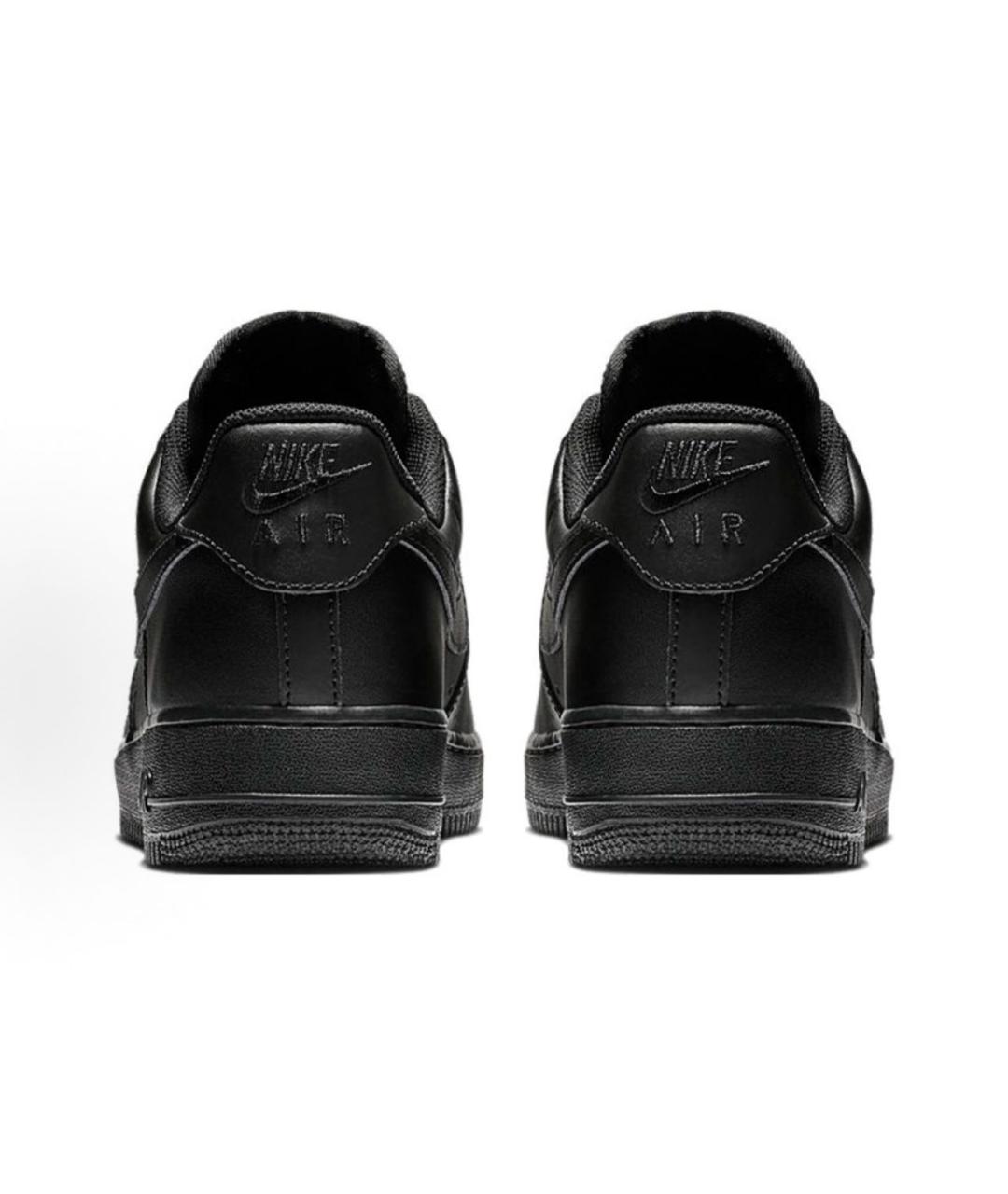 NIKE Черные кожаные низкие кроссовки / кеды, фото 5