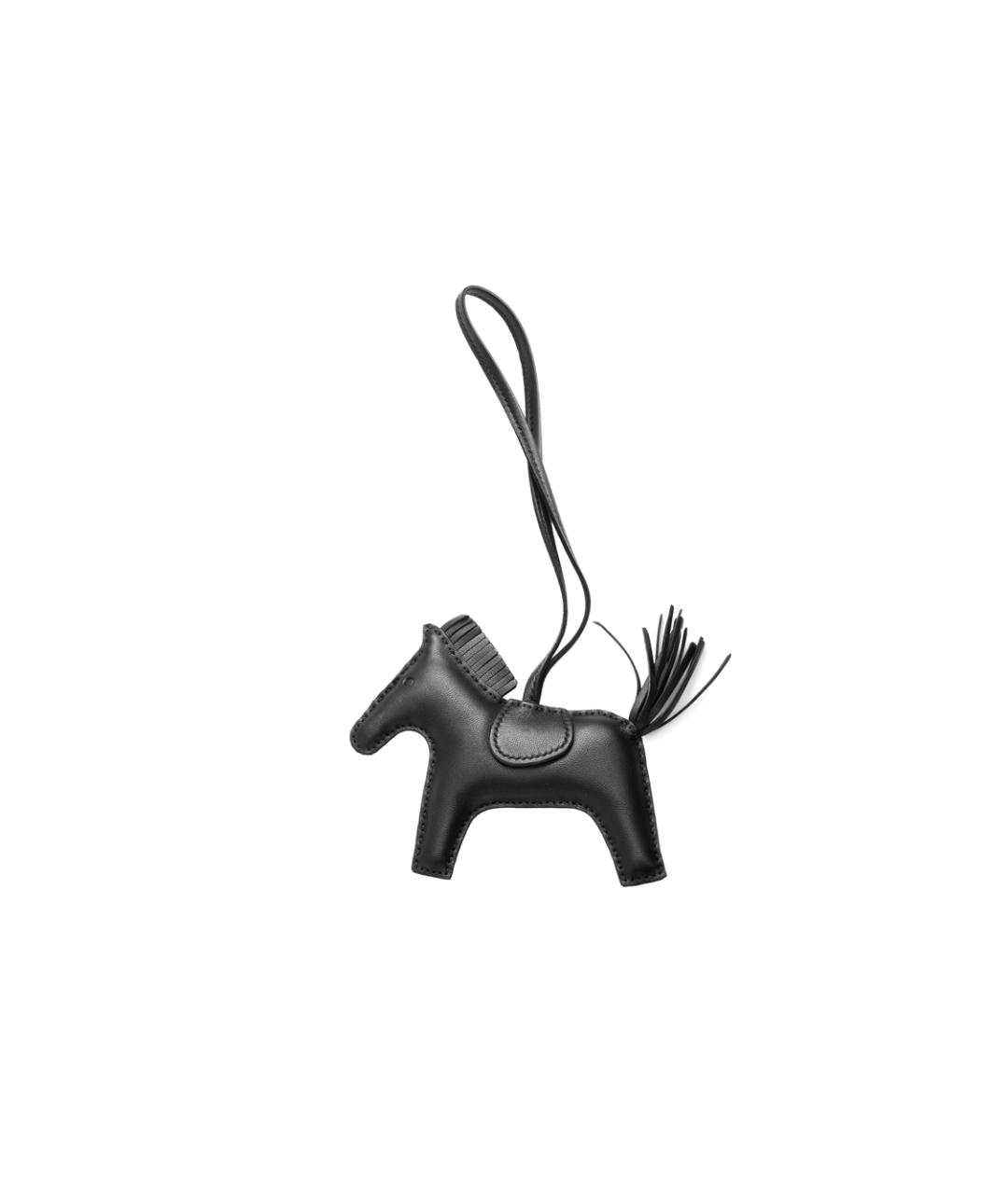 HERMES Черный брелок, фото 2