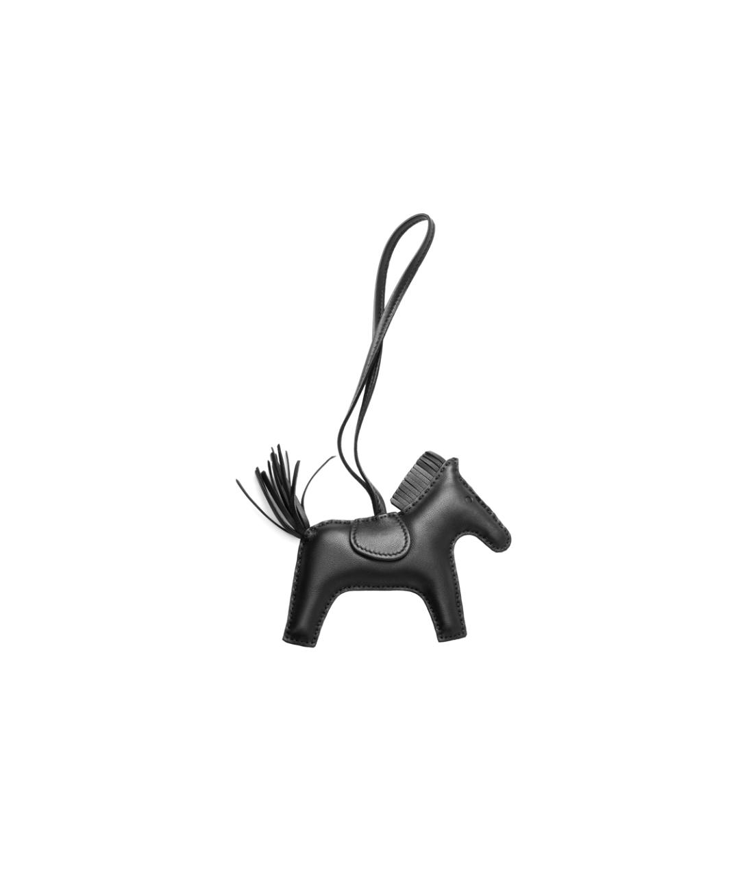 HERMES Черный брелок, фото 1