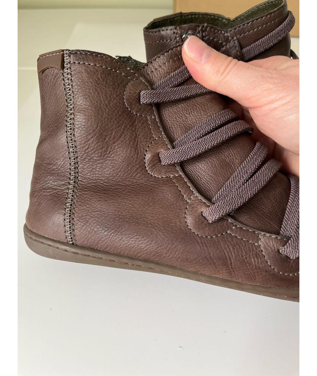Camper Коричневые кожаные ботинки, фото 5
